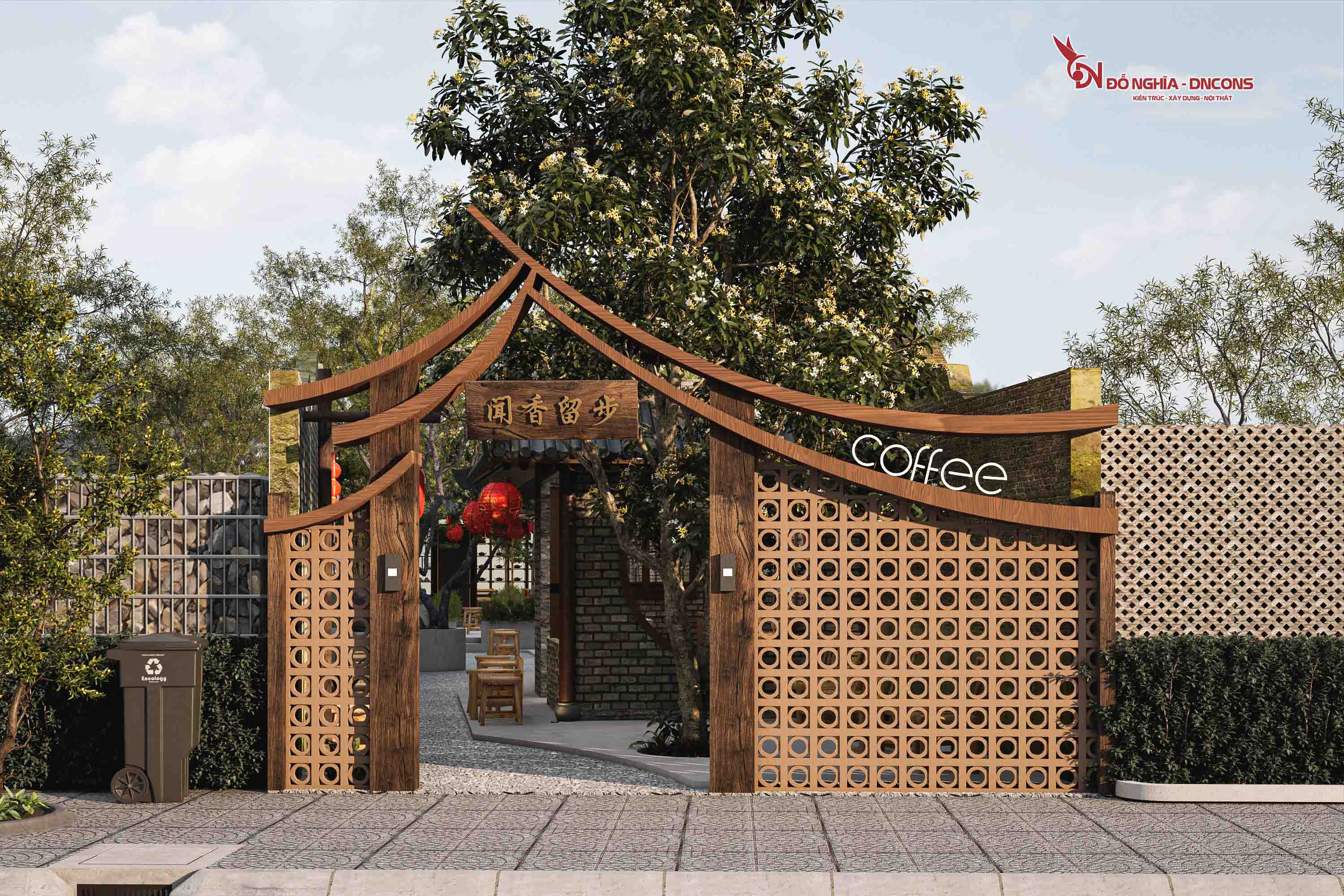 THIẾT KẾ QUÁN CAFFEE TRUNG HOA